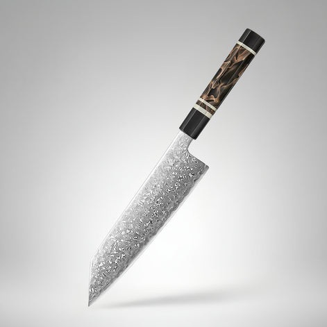 Bunka Knife in Damascus Steel with ZDP-189 Core