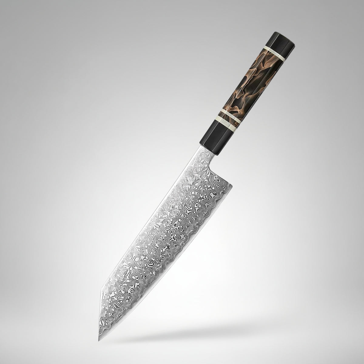 Bunka Knife in Damascus Steel with ZDP-189 Core