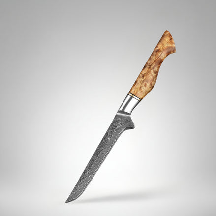 6-inch Fillet Knife in 67-Layer Damascus Steel with Sycamore Handle