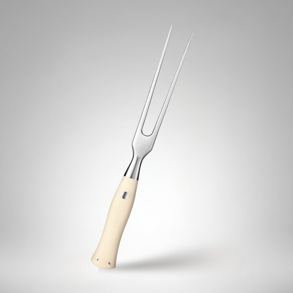 Elegant Series Carving Fork – 430 Stainless Steel with G10 Ivory Handle