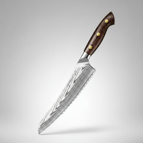 8″ Frozen Food Knife in 67-Layer Damascus Steel