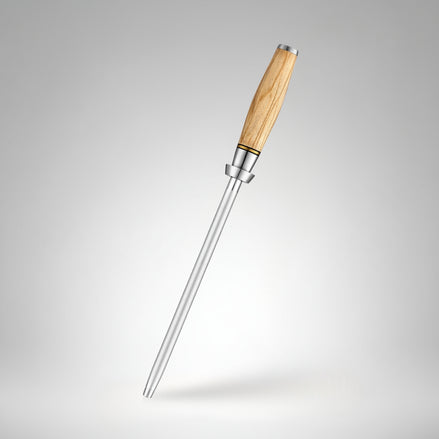 Honing Rod Profissional com Revestimento de Diamante e Cabo em Madeira de Oliveira