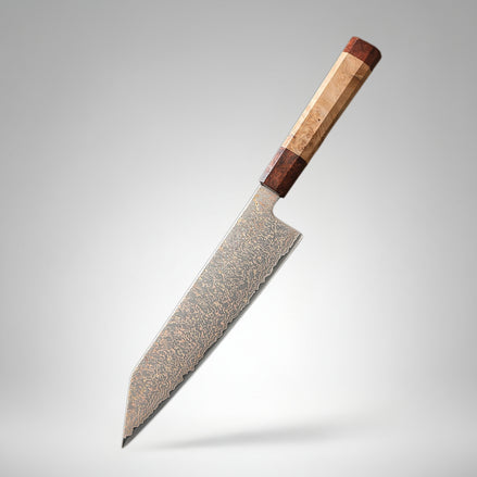 Bunka Knife 8.3″ in Tricolour Damascus Steel – 37 Layers