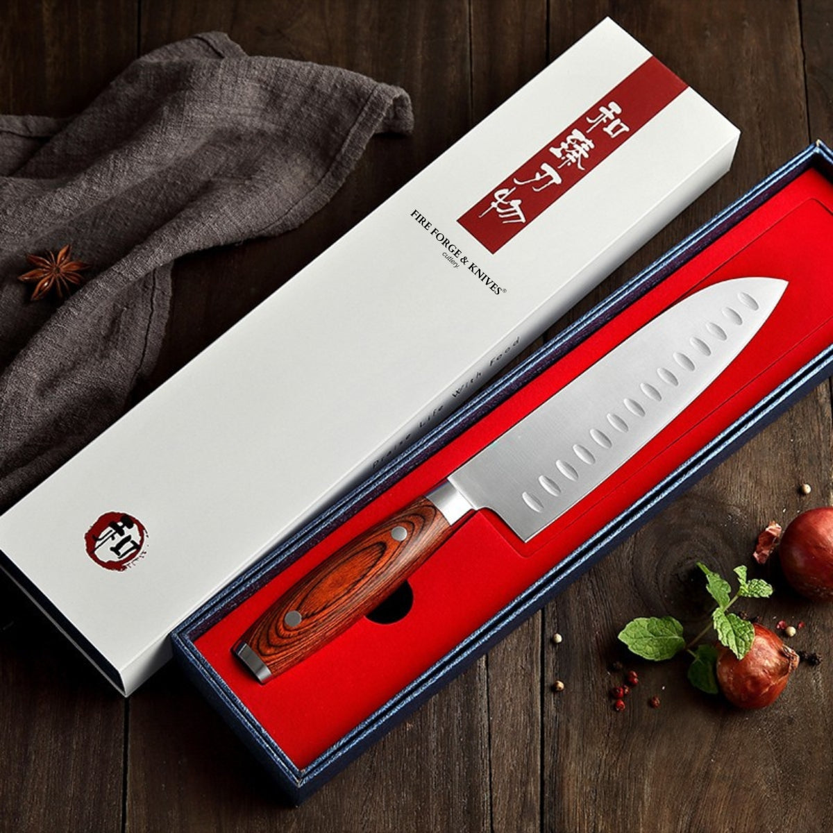 Santoku Knife in German Steel DIN 1.4116