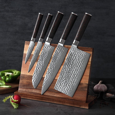 Magnetic Knife Rack — Acacia Wood Construction | Secure Blade Storage
