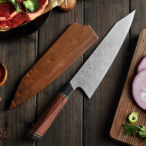 Chef’s Knife in 110-Layer Damascus Steel with Hybrid Handle