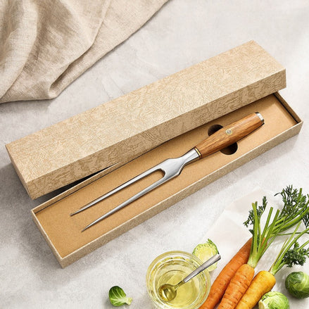 Carving Fork in 430 Stainless Steel with Olive Wood Handle