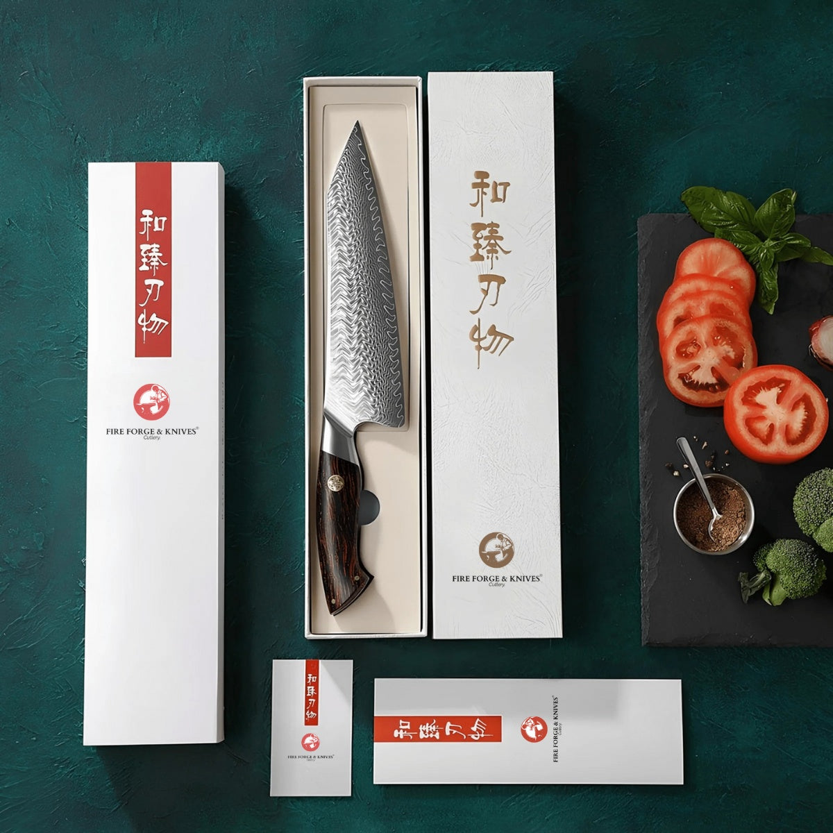 73-Layer Damascus Steel Chef’s Knife with 14Cr14MoVNb Powder Steel Core and G10 Handle