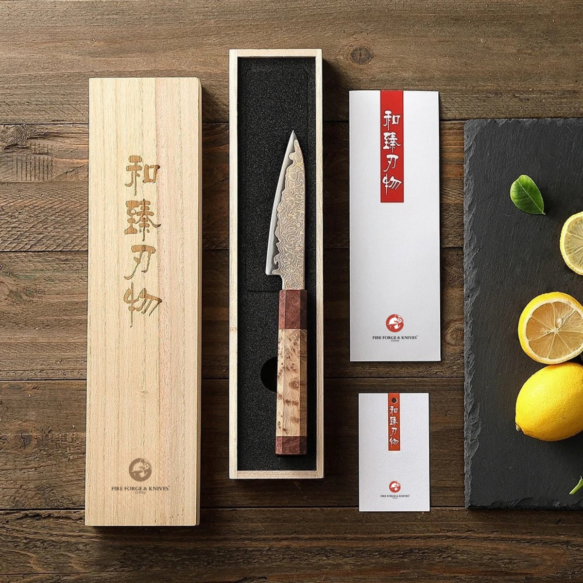 4.3” Paring Knife in 37-Layer Tricolour Damascus Steel