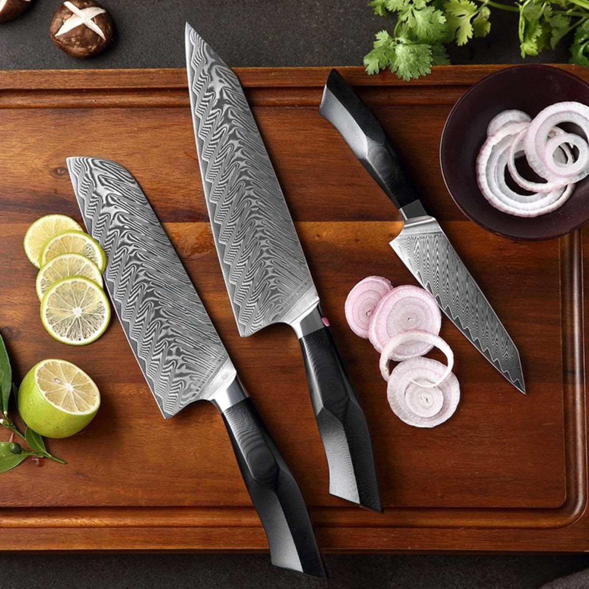 Feng Series 3-Piece Knives Set – 67-Layer Damascus Steel
