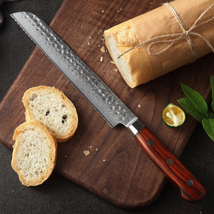 Bread Knife — Damascus Steel | Controlled Serration