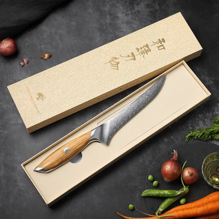 Fillet Knife 180 mm — 73-Layer Laminated Damascus | 14Cr14MoVNb PM Core