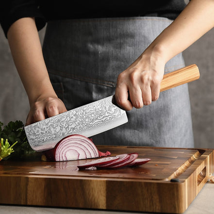 Nakiri 180 mm — 67-Layer Laminated 10Cr15CoMoV | Dedicated Vegetable Precision