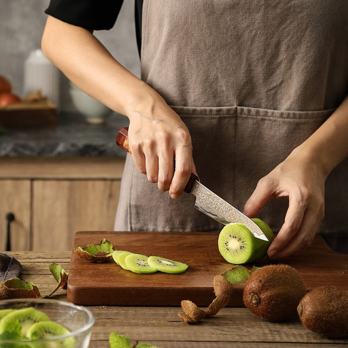 4.3” Paring Knife in 37-Layer Tricolour Damascus Steel