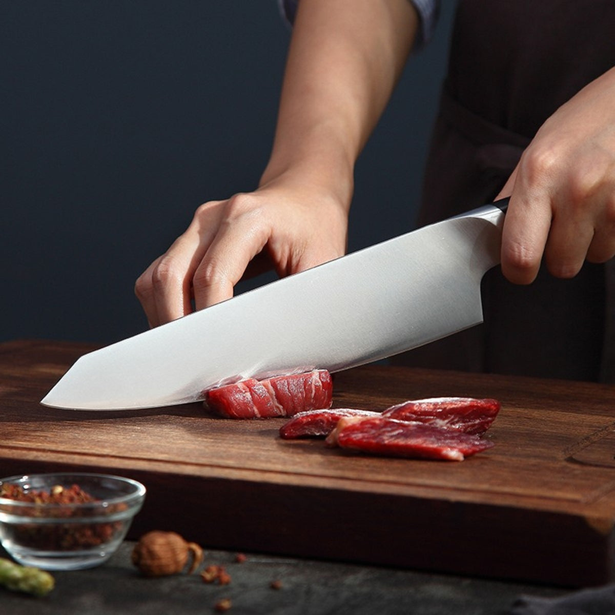 8-Inch Chef Knife in 1.4116 Steel with Ebony Handle