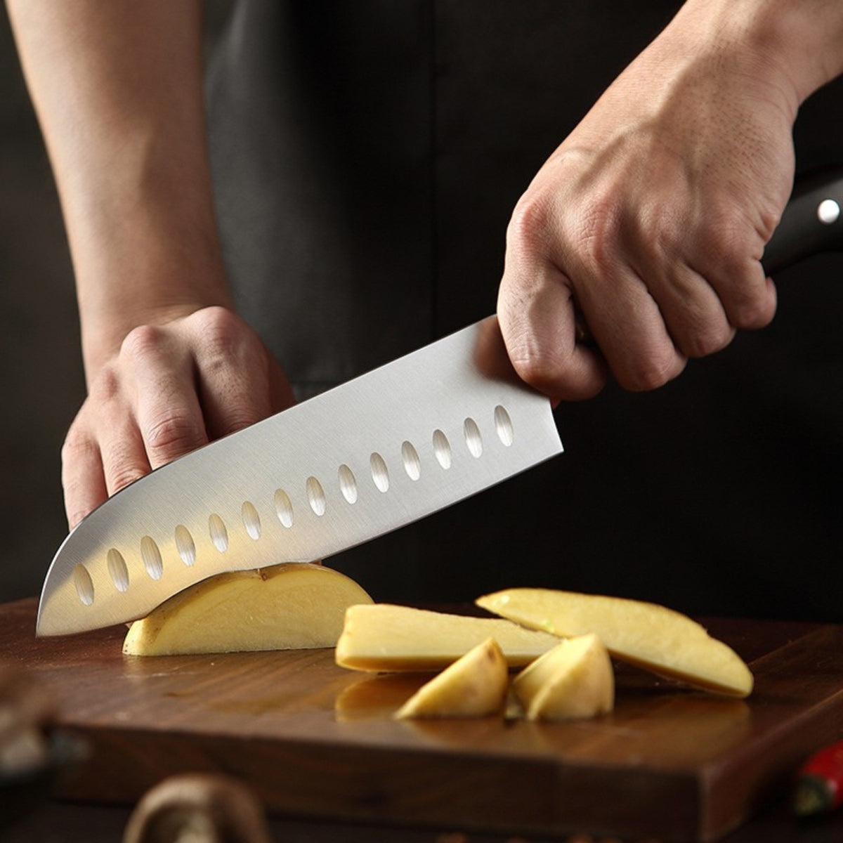 7″ Santoku Knife in German 1.4116 Steel with Ebony Handle