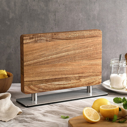 Magnetic Knife Rack — Walnut Wood Construction | Dual-Sided Blade Storage
