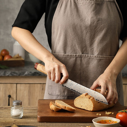 Bread Knife 220 mm — Laminated Multimetal Construction | Aurelia Series