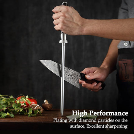 Diamond Honing Rod — Carbon Steel Core | Controlled Edge Maintenance