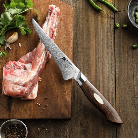 Fillet Knife 154 mm — 110-Layer Laminated Stainless | Dual Alloy Core