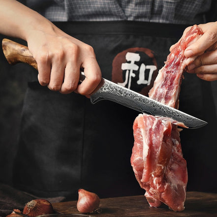 Fillet Knife 6" — 10Cr15CoMoV Damascus | Precision Filleting