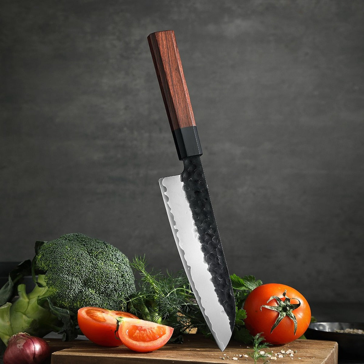 7″ Santoku Knife in 3-Layer Damascus Steel