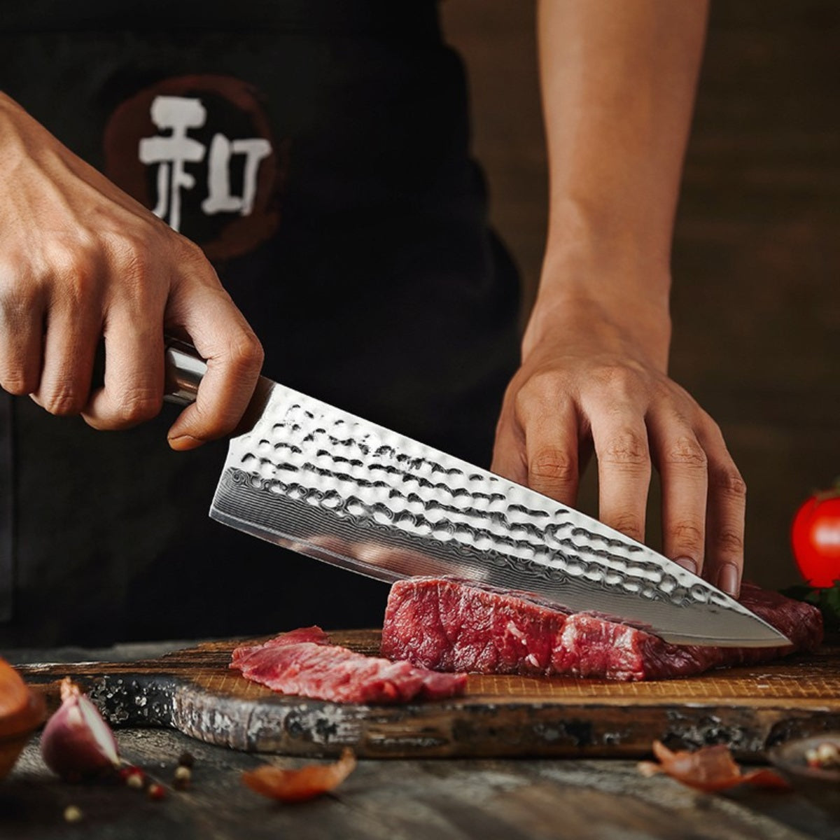 Chef’s Knife in 73-Layer Damascus Steel with Rosewood Handle