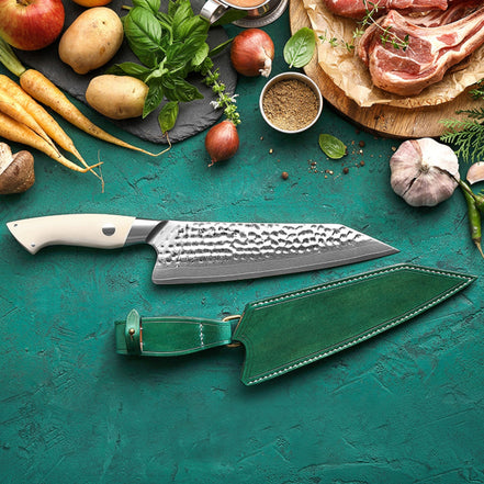 Chef Knife 210 mm — Laminated Stainless Control | Structured Daily Precision