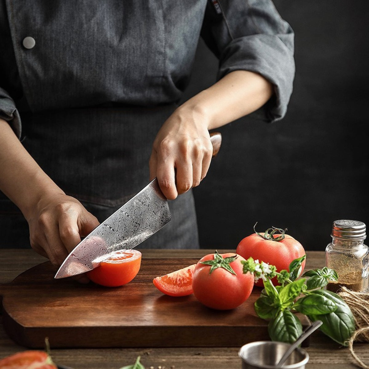 Chef’s Knife in 110-Layer Damascus Steel with Desert Ironwood Handle
