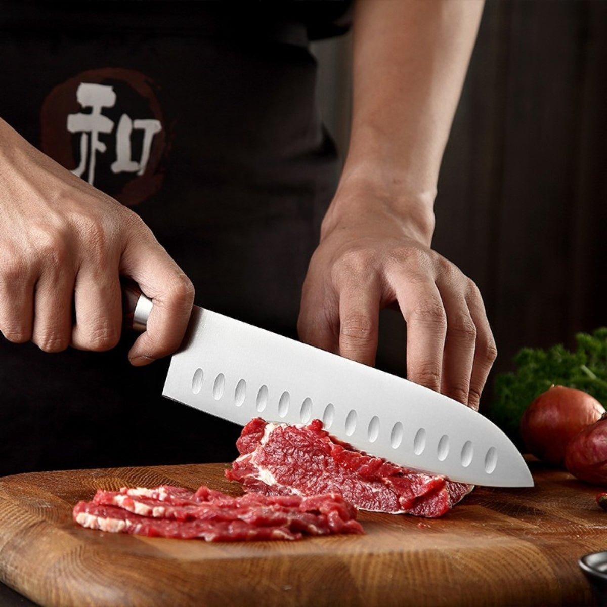 Santoku Knife in German Steel DIN 1.4116