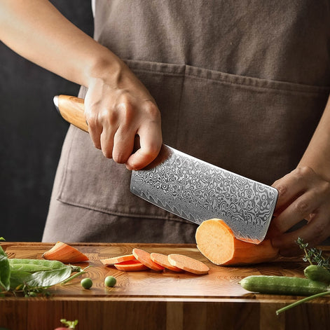 Premium 5-Piece Kitchen Knives Set in 73-Layer Damascus Steel with Olive Wood Handle