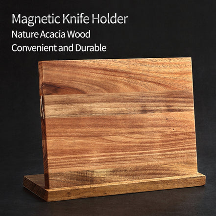 Magnetic Knife Rack — Acacia Wood Construction | Secure Blade Storage