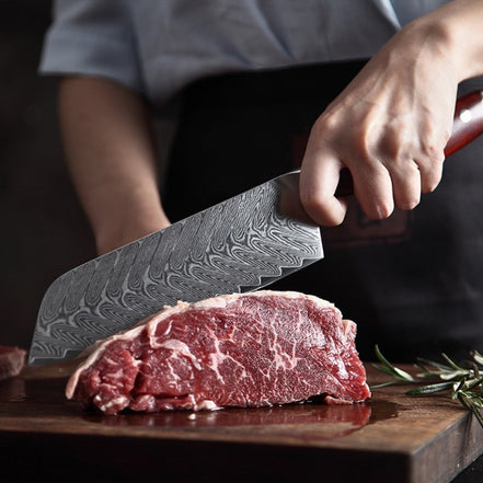 Herringbone pattern · Santoku 180 mm