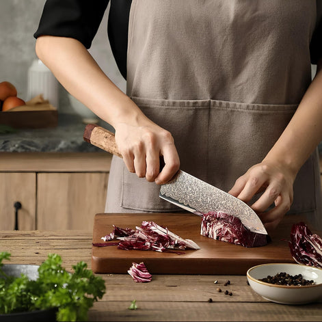 Classic Edition – Premium 37-Layer Tricolour Damascus Steel Knives Set