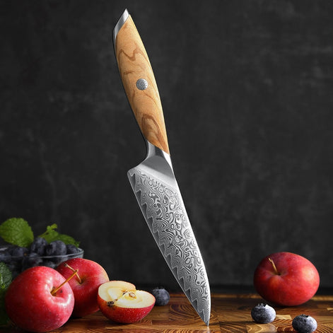 5″ Utility Knife in 73-Layer Damascus Steel – Flagship Series