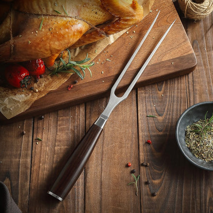 Carving Fork — Stainless Steel Construction | Controlled Meat Handling