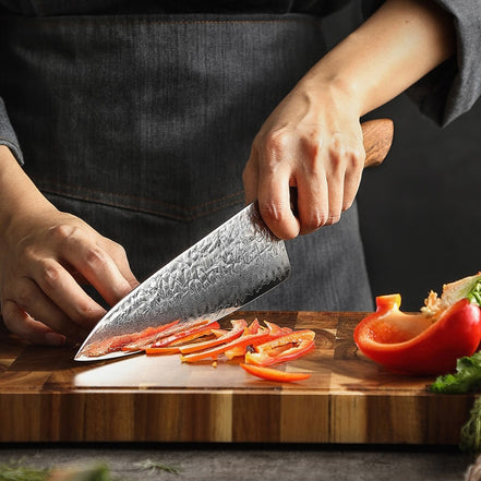 Chef Knife — Laminated AUS-10 Core | Balanced Daily Control