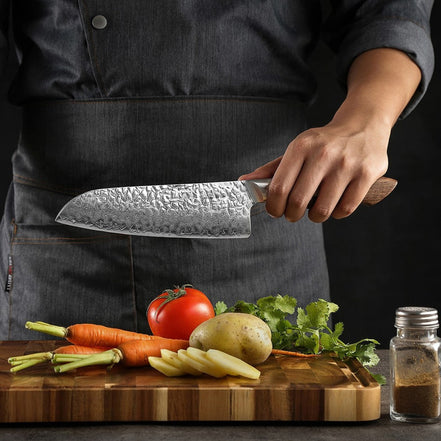 Walnut · Santoku 185 mm