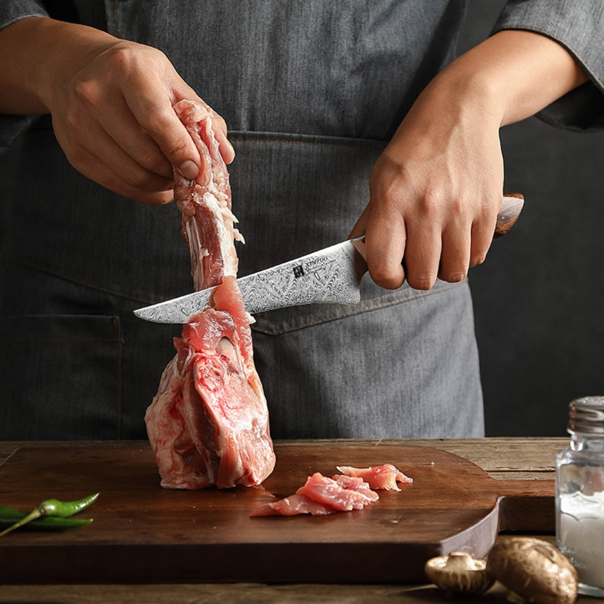 6″ Filleting Knife in 110-Layer Damascus Steel