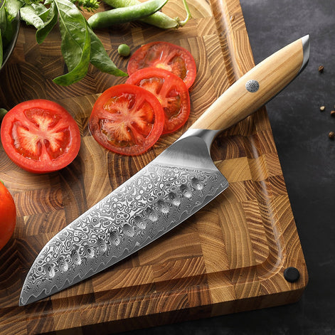 7.5" Santoku Knife in 73-Layer Damascus Steel