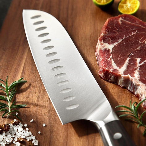 7″ Santoku Knife in German 1.4116 Steel with Ebony Handle