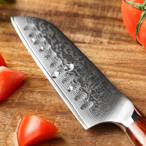 5″ Santoku Knife in 67-Layer Damascus Steel with Rosewood Handle