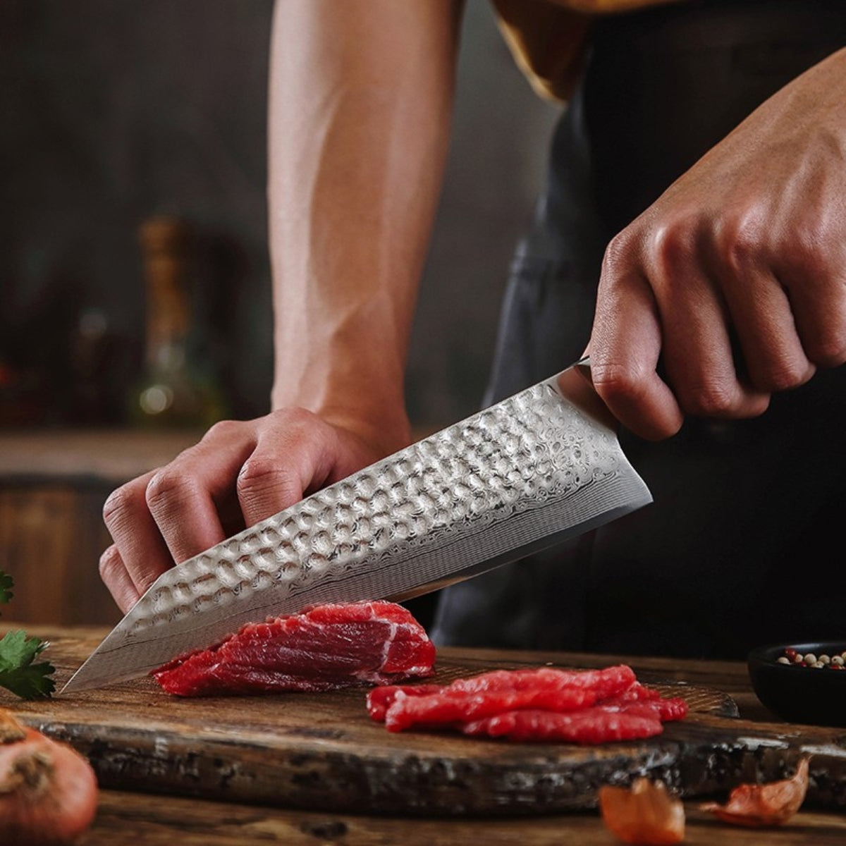 Damascus Steel Kitchen Knives Set with SRS13 Core