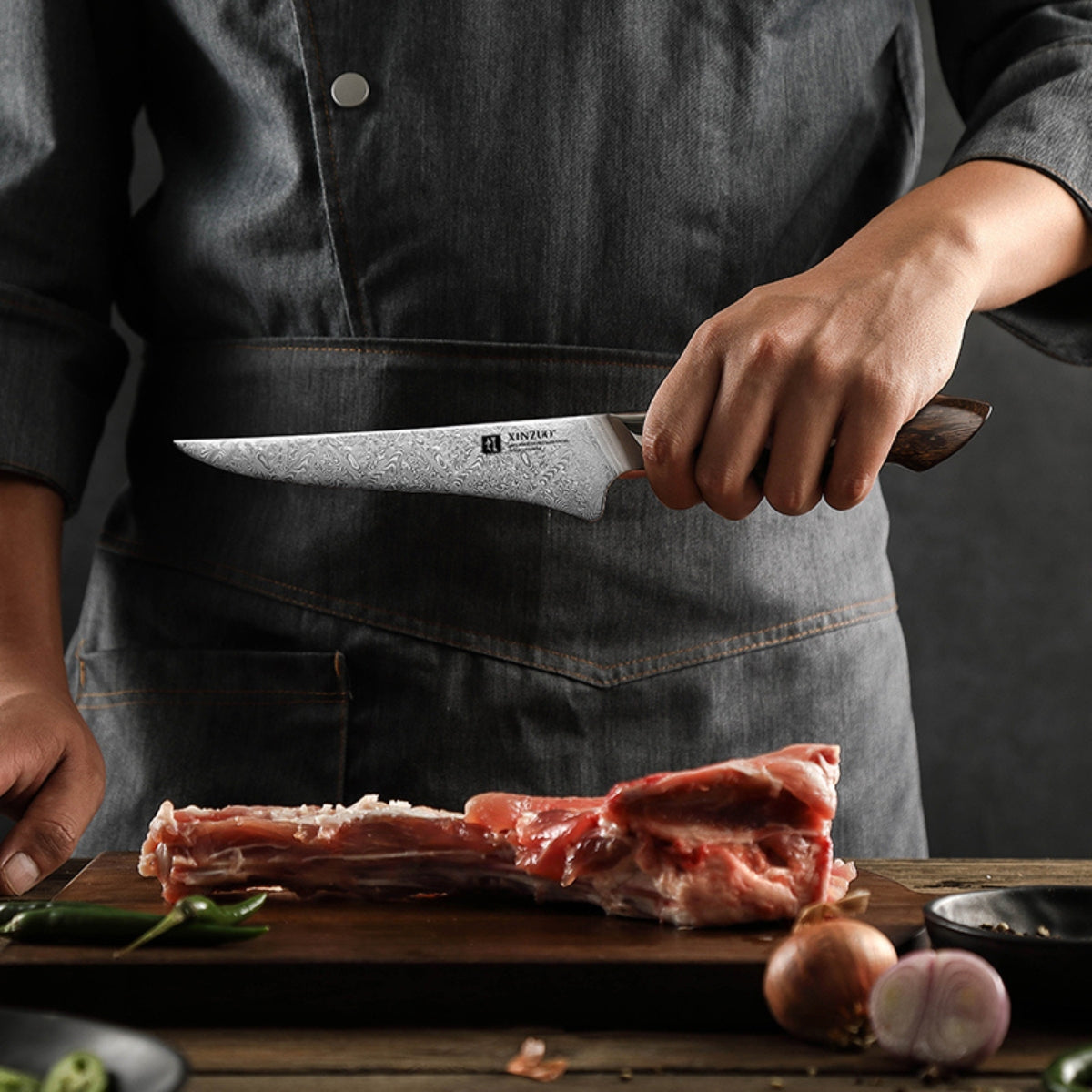 6″ Filleting Knife in 110-Layer Damascus Steel