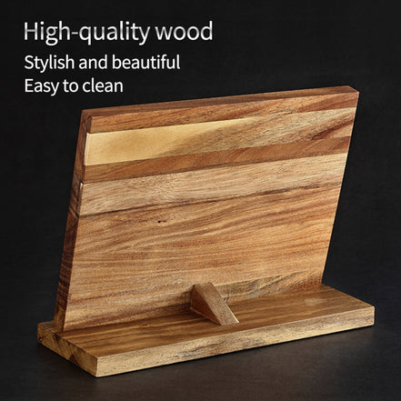 Magnetic Knife Rack — Acacia Wood Construction | Secure Blade Storage