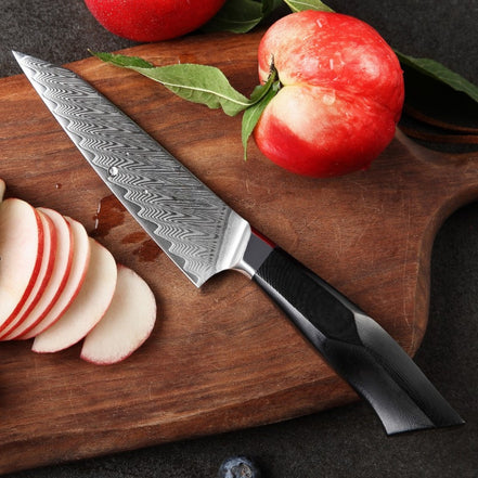 Three-Knife Set — Damascus Construction | Structured Kitchen Workflow