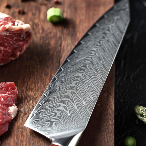 8.5" Chef Knife in 67-Layer Damascus Steel with Rosewood Handle