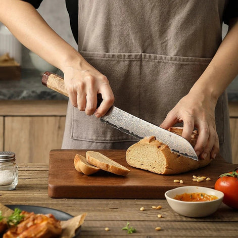 Classic Edition – Premium 37-Layer Tricolour Damascus Steel Knives Set