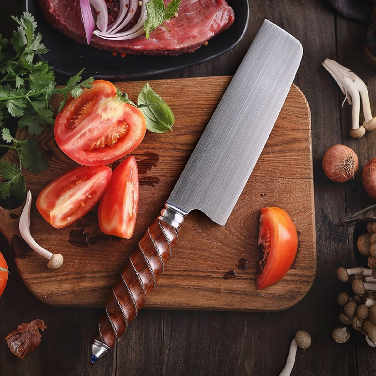 Professional Knives Set in Böhler M390 Steel with Hybrid Handle