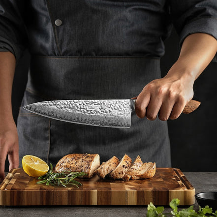 Chef Knife — Laminated AUS-10 Core | Balanced Daily Control